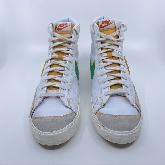 Nike Blazer Mid 77 Rayguns Color White/Green/Yellow SZ 11.5 Flip Flop Swoosh - Picture 3 of 12
